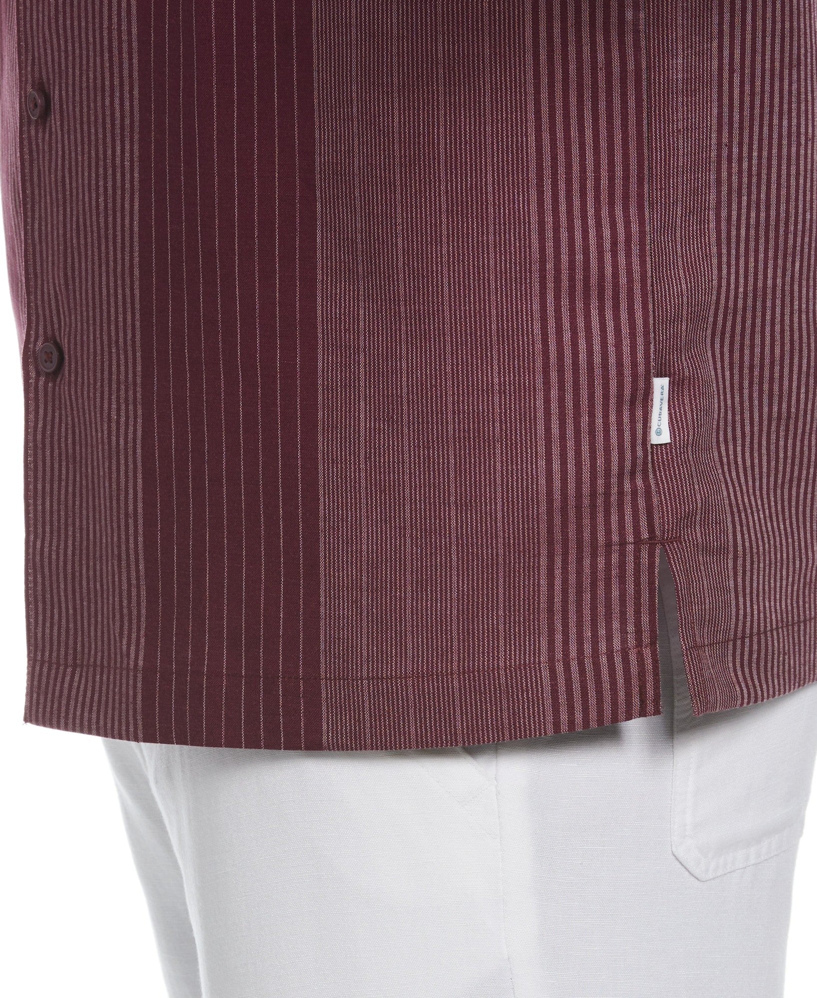 Cubavera Mens Striped Button down Shirt Purple Small