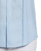 Cubavera Men's Embroidered Guayabera Shirt 2Xl Linen Cerulean Blue