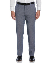 Cubavera Men's  Flat Front Linen Trousers Pants White 40 X 32