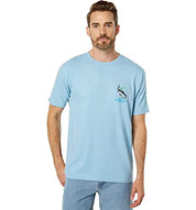Quiksilver Mens Waterman Short Sleeve T Shirt  Blue Heather Short 2XL