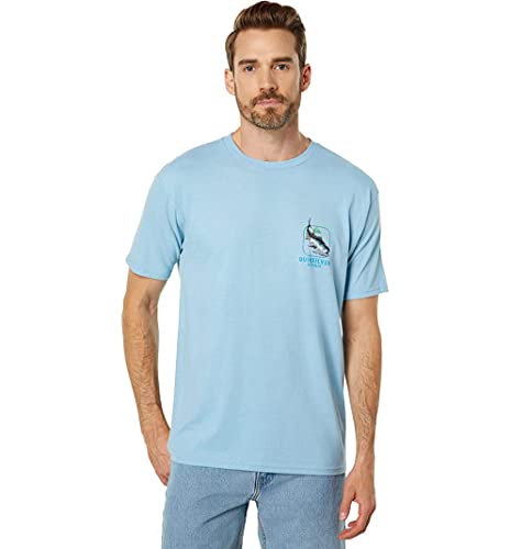 Quiksilver Mens Waterman Short Sleeve T Shirt  Blue Heather Short 2XL
