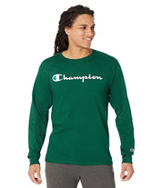 Champion Mens Crewneck Long Sleeve Tshirt Green XL