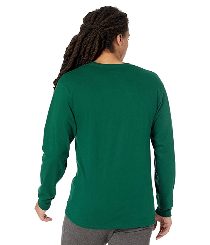 Champion Graphic Big Logo Long Sleeve Tee Forest Peak Green Men's Clothing Size Small