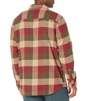 Quiksilver Motherfly Flannel Shirt Ruby Wine Red Small