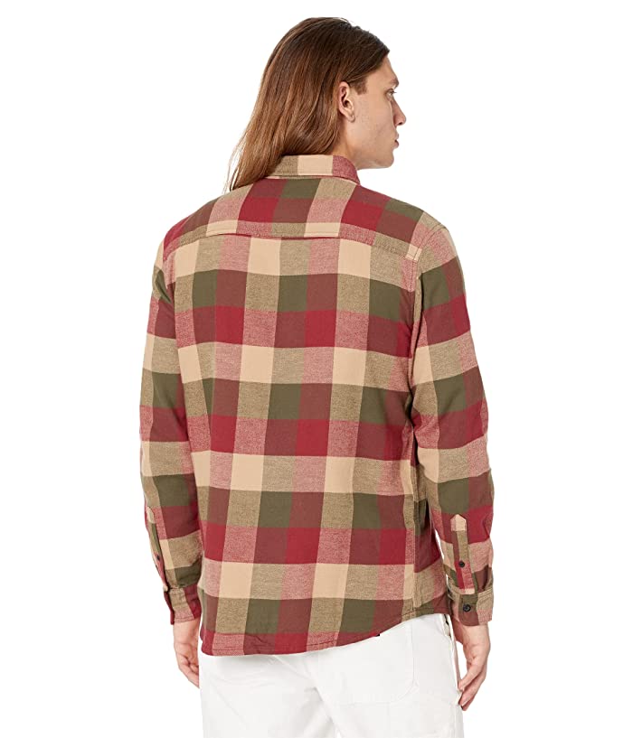 Quiksilver Motherfly Flannel Shirt Ruby Wine Red Small