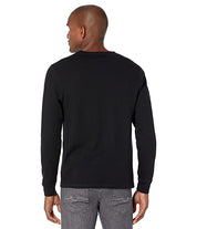 Ralph Lauren Men's Black Bear Waffle-Knit Shirt Crewneck Long Sleeve Polo Small