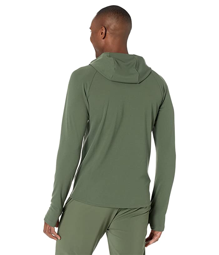 North Face Men's Wander Performance Hooded Long Sleeve T Shirt Green Small