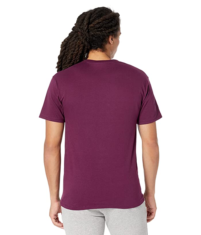 Champion Mens Classic Graphic T shirt Plum Port Small