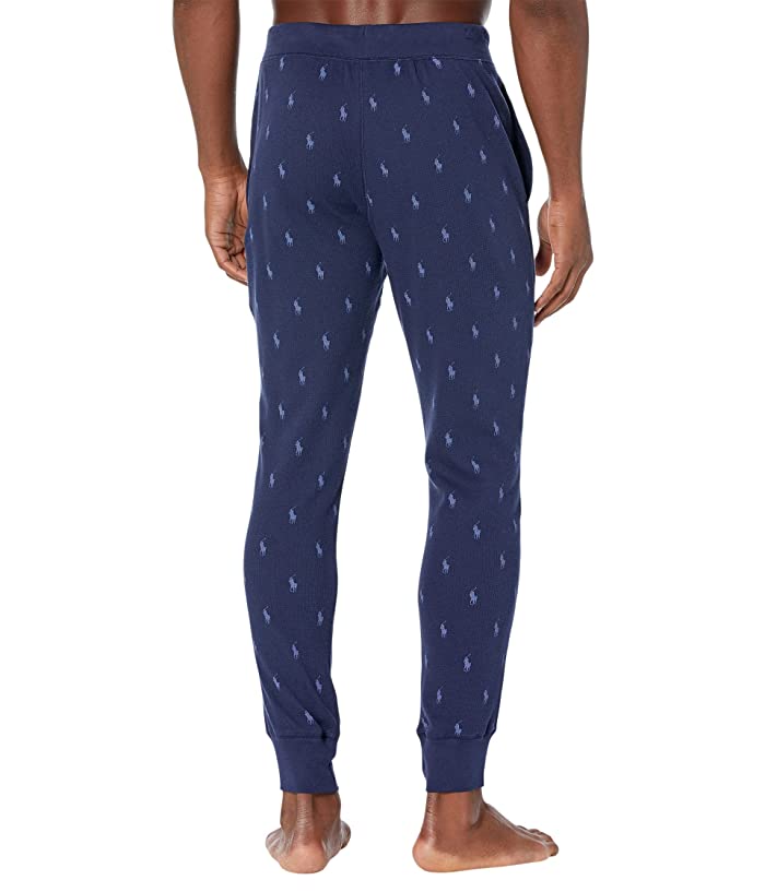 Polo Ralph Lauren Men's Waffle-Knit Sleep Jogger Pajama Pants Blue Medium