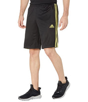Adidas Mens Designed 2 Move 10"  Black Yellow Shorts with 3 Stripes Large