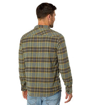 ONeill Mens Redmond Plaid Button Down Shirt Dark Olive Medium