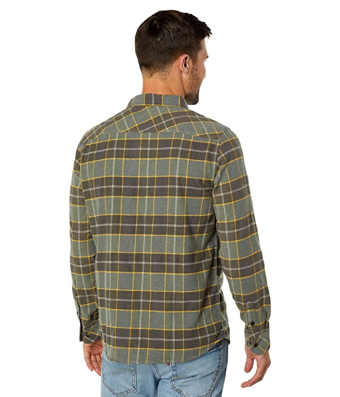 ONeill Mens Redmond Plaid Button Down Shirt Dark Olive Medium