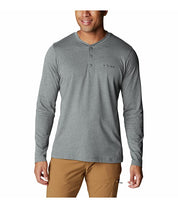 Columbia Men's Thistletown Logo Graphic Henley  City Grey Xl