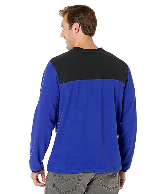 The North Face Mens Glacier Crewneck Logo Sweatshirt Blue Black Large