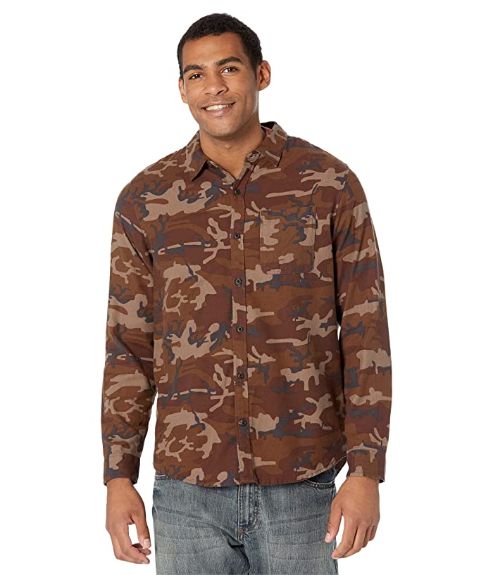 Hurley Men's Portland Flannel Long Sleeve Button Down Shirt Olive Green Medium