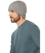 Mens 3D Logo Knit Beanie  Grey Ugg  Gray Osfa