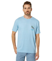 Quiksilver Waterman Men's Short Sleeve Crewneck T Shirt Dusk Blue Heather XL