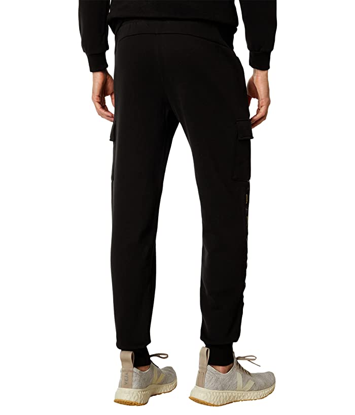 Puma Men's Gold Logo Tape Fleece Cargo Pants Black XXL