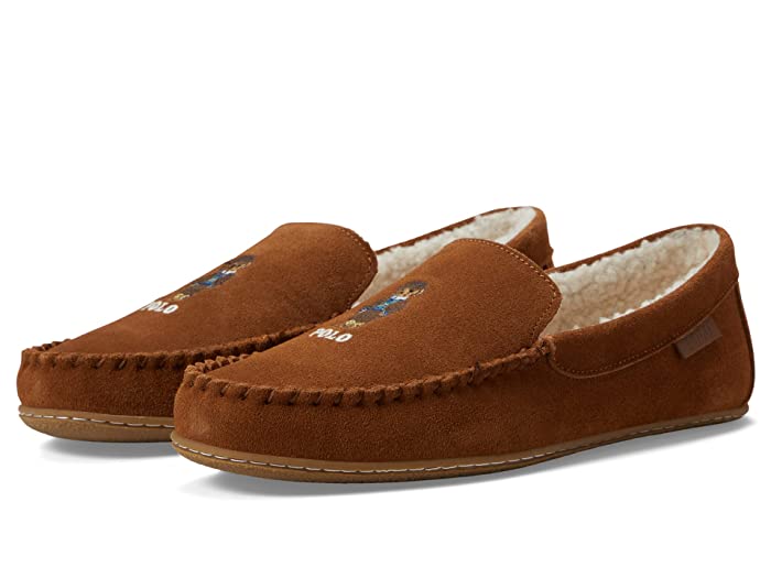 Polo Ralph Lauren Men's Moccasin Slippers Brown 10