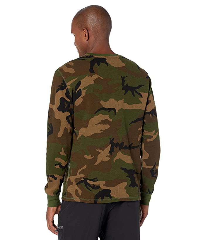 Ralph Lauren Polo Mens Thermal Waffle Knit Long Sleeve Shirt Camo Large
