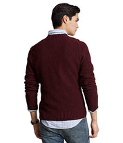 Polo Ralph Lauren Men's Crewneck Wool Blend Sweater Burgundy 2XL