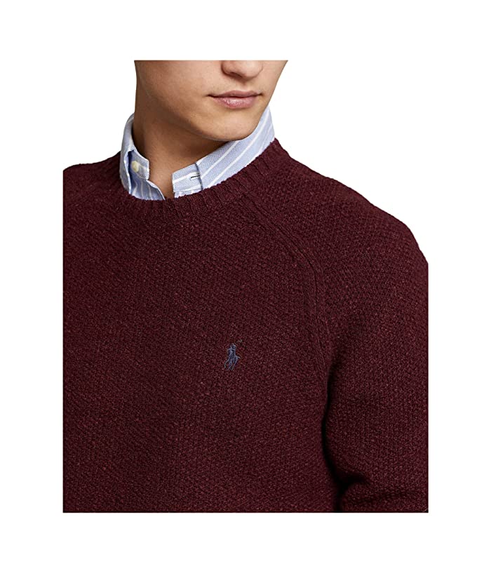 Polo Ralph Lauren Men's Crewneck Wool Blend Sweater Burgundy 2XL