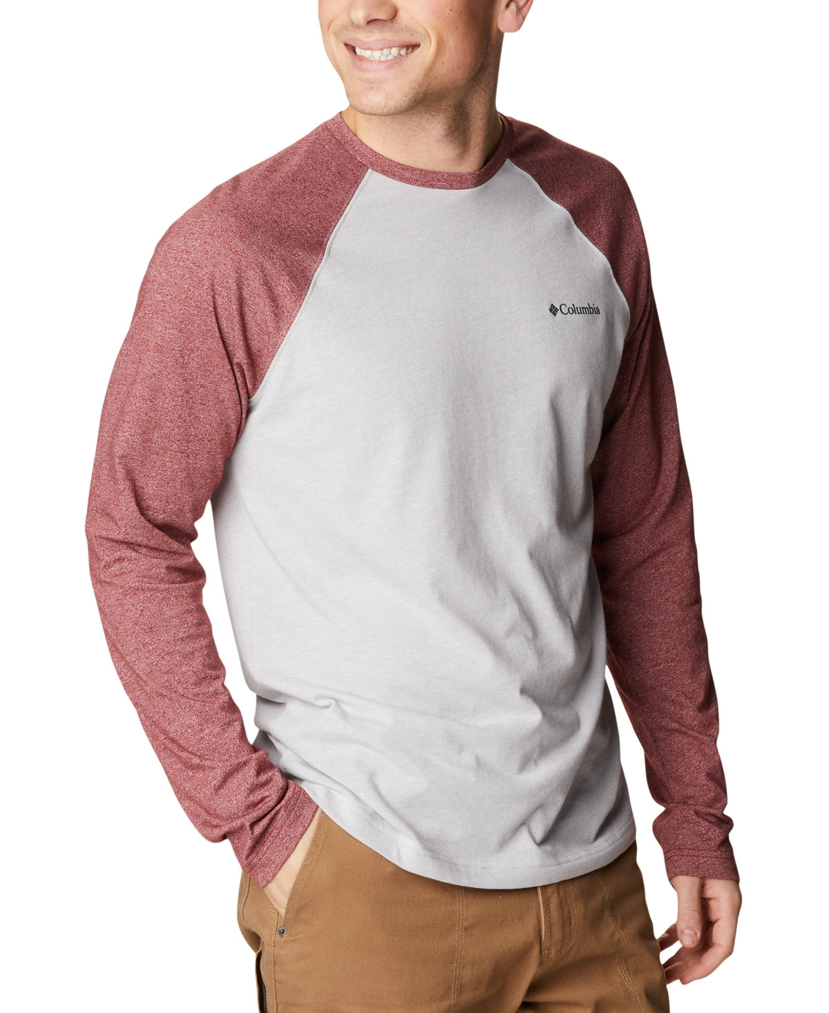 Columbia Thistletown Hills Raglan Tee Men's Clothing Silver 2XL