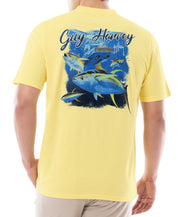 Guy Harvey Men's Short Sleeve Graphic T Shirt Yellow Sunshine 2XL