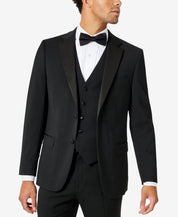 Tommy Hilfiger Mens Modern fit Suit Jacket Blazer 38 S Black Solid Stretch