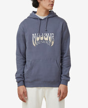 Cotton Mens Fleece Sweatshirt Hoodie Large Mojave Desert Blue
