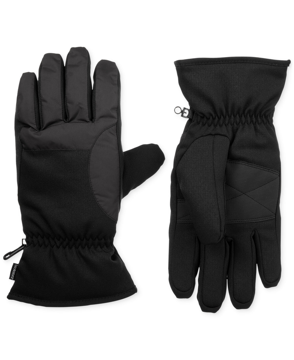 Isotoner Signature Men's Waterproof Sport Touchscreen Gloves Black LARGE