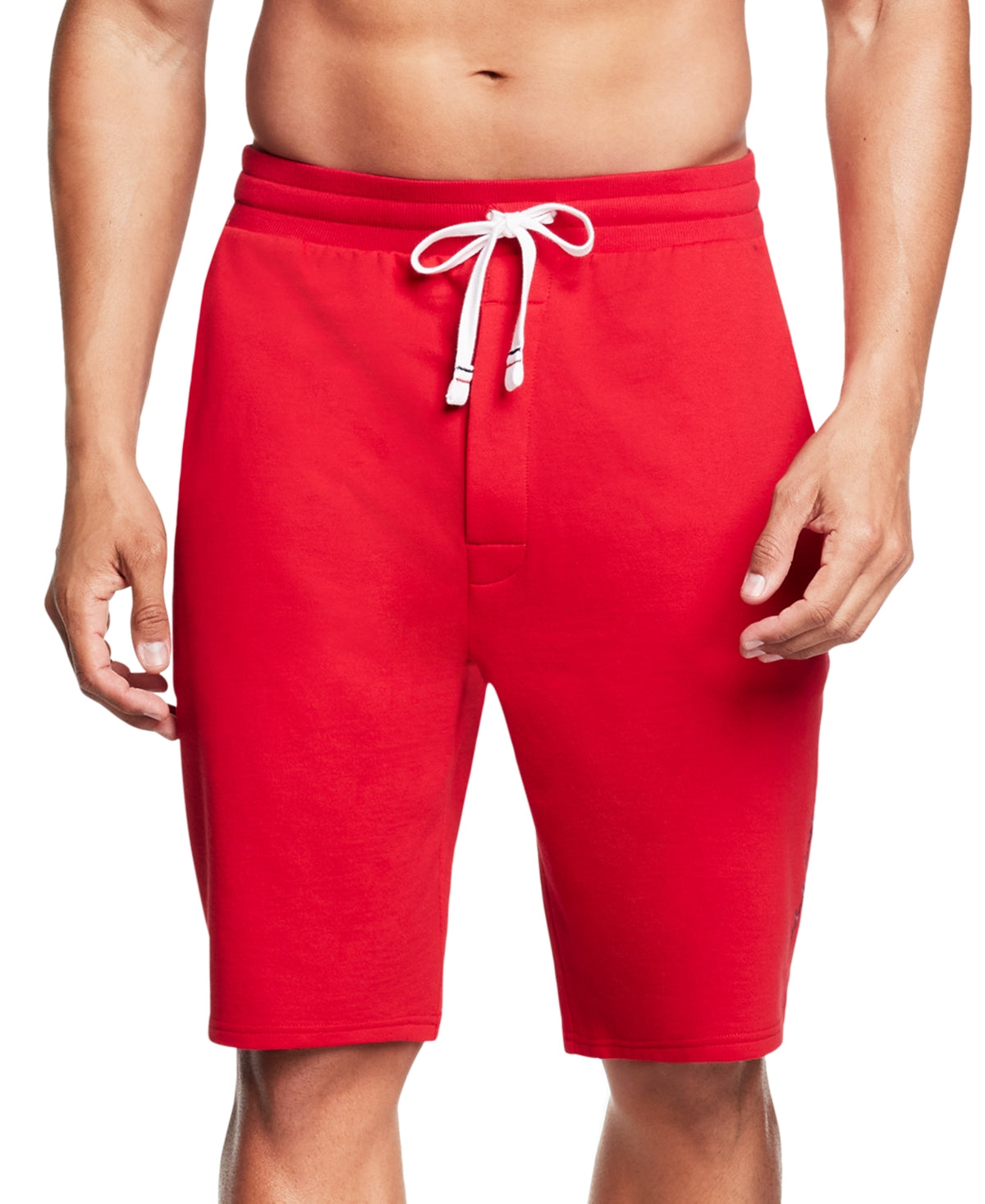 Tommy Hilfiger Men's Modern Fleece Sleep Pajama Shorts Mahogany Red