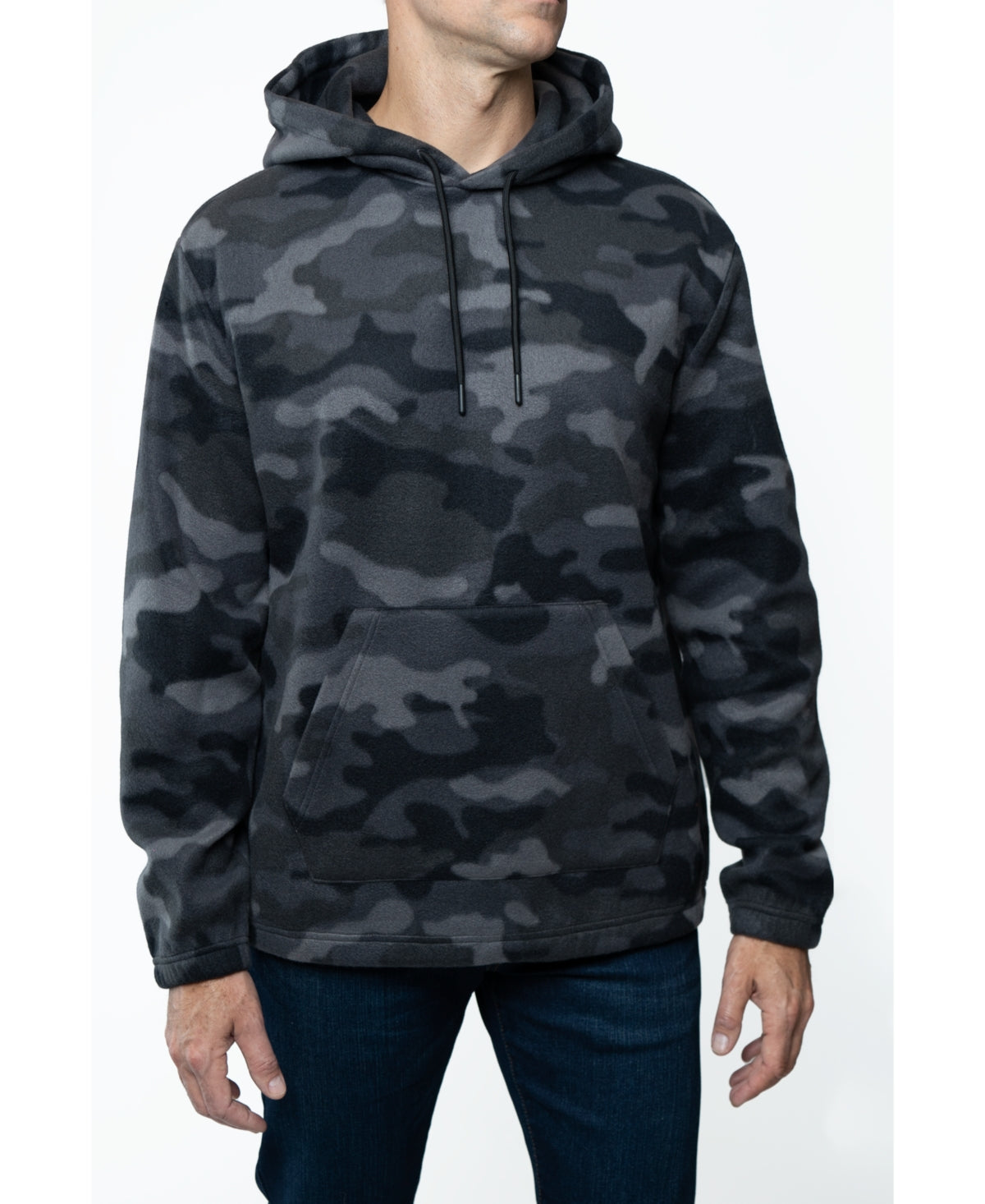 Lazer Men's Polar Fleece Hoodie Gray Sweatshirt Small