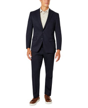 Van Heusen Mens Classic fit 2 Piece Suit 40 S / 33 Waist Navy Blue Solid Stretch