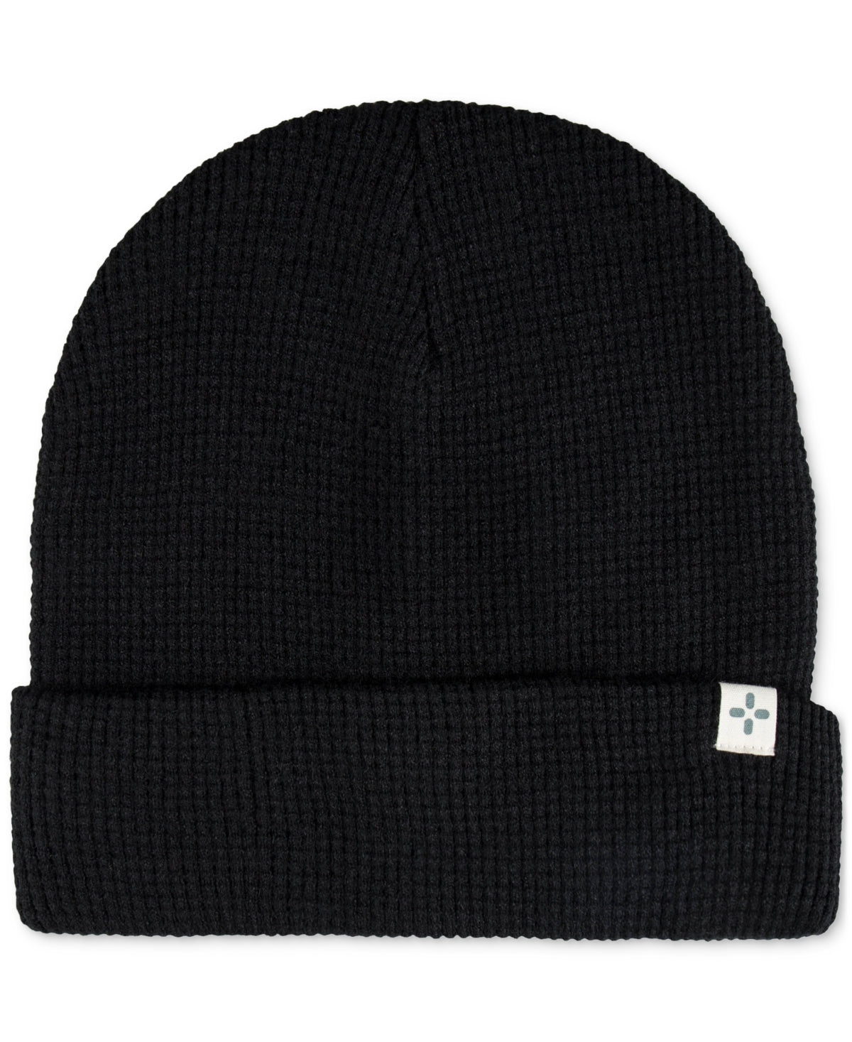 Sun + Stone Men's Black Waffle Knit Beanie
