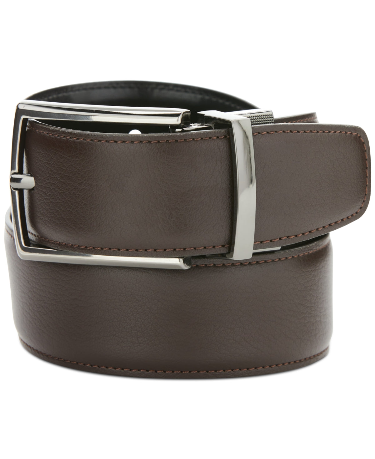 Perry Ellis Portfolio Mens Reversible Belt Dark Brown Black Large
