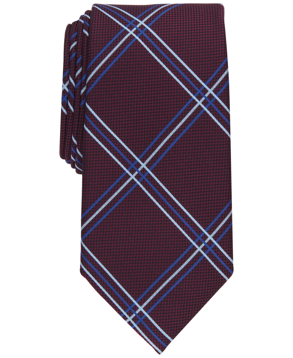 Club Room Mens Otero Grid Tie Burgundy