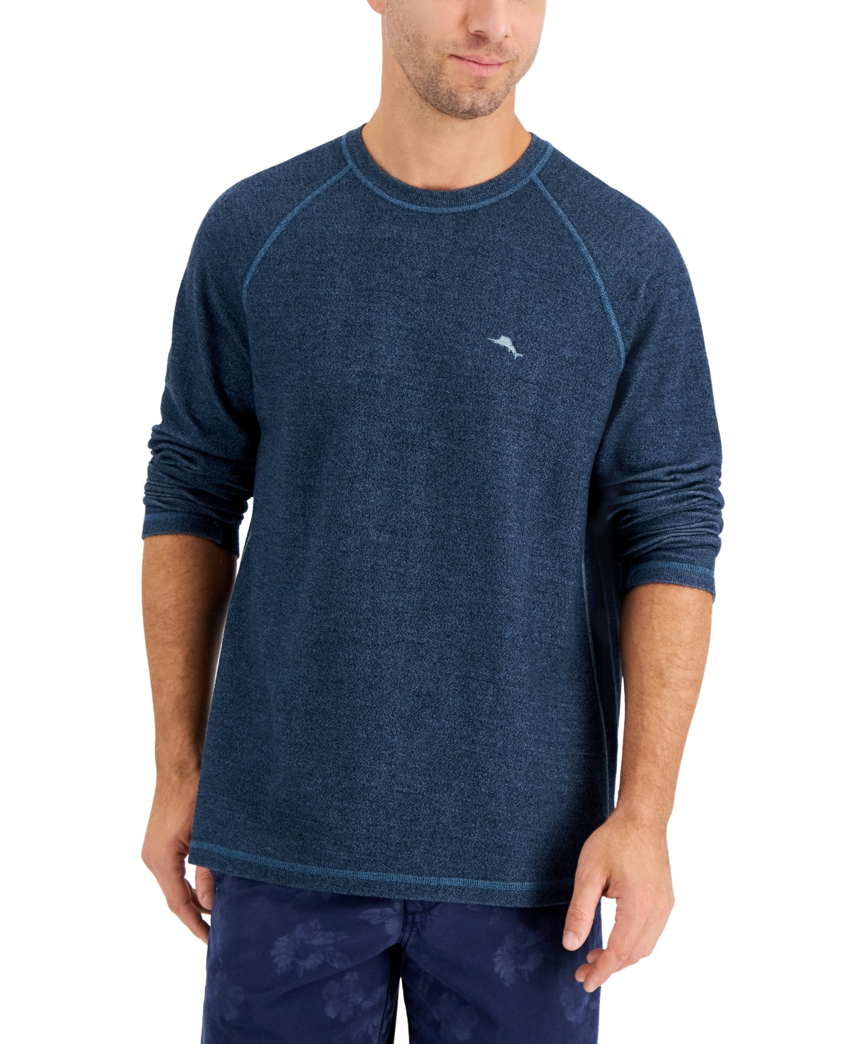 Tommy Bahama Men's Bayview Sweater  Blue Ash Navy XXL