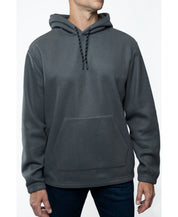 Lazer Mens Gray Polar Fleece Pullover Sweatshirt Hoodie Small