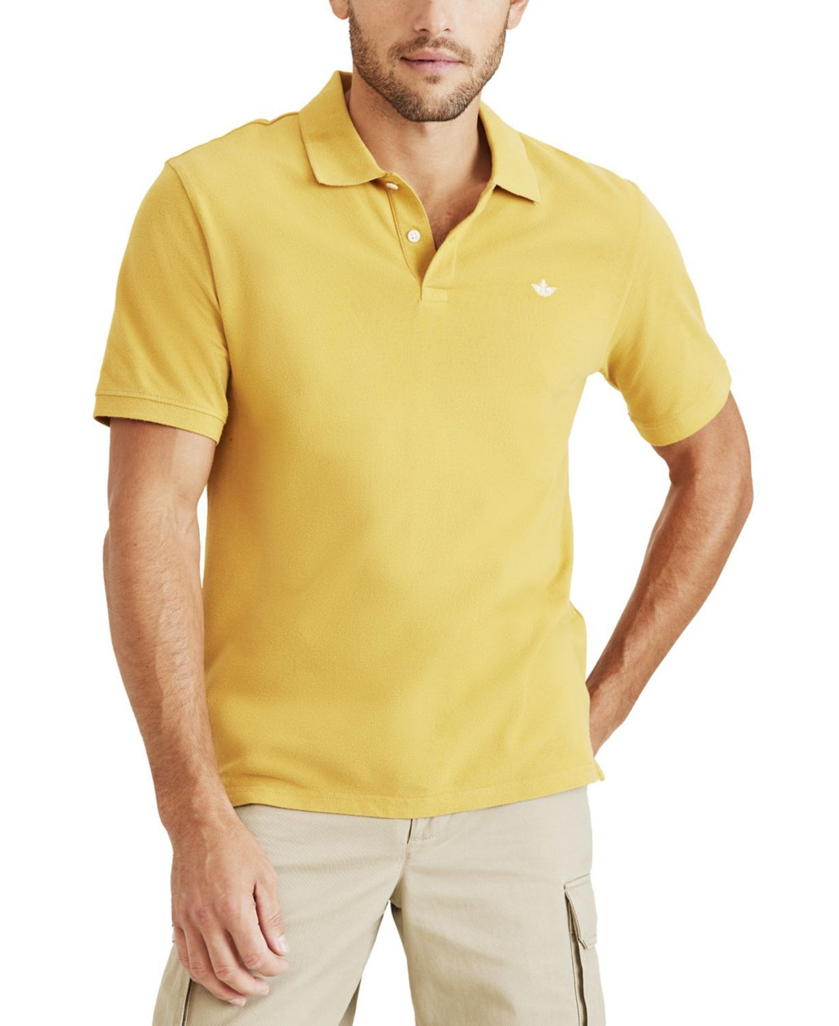 Dockers Men's Icon Slimfit Polo Shirt Yellow Large