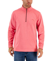 Tommy Bahama Men's Tango Wave 1/2Zip Sweatshirt  Clarete Heather Pink 3XL