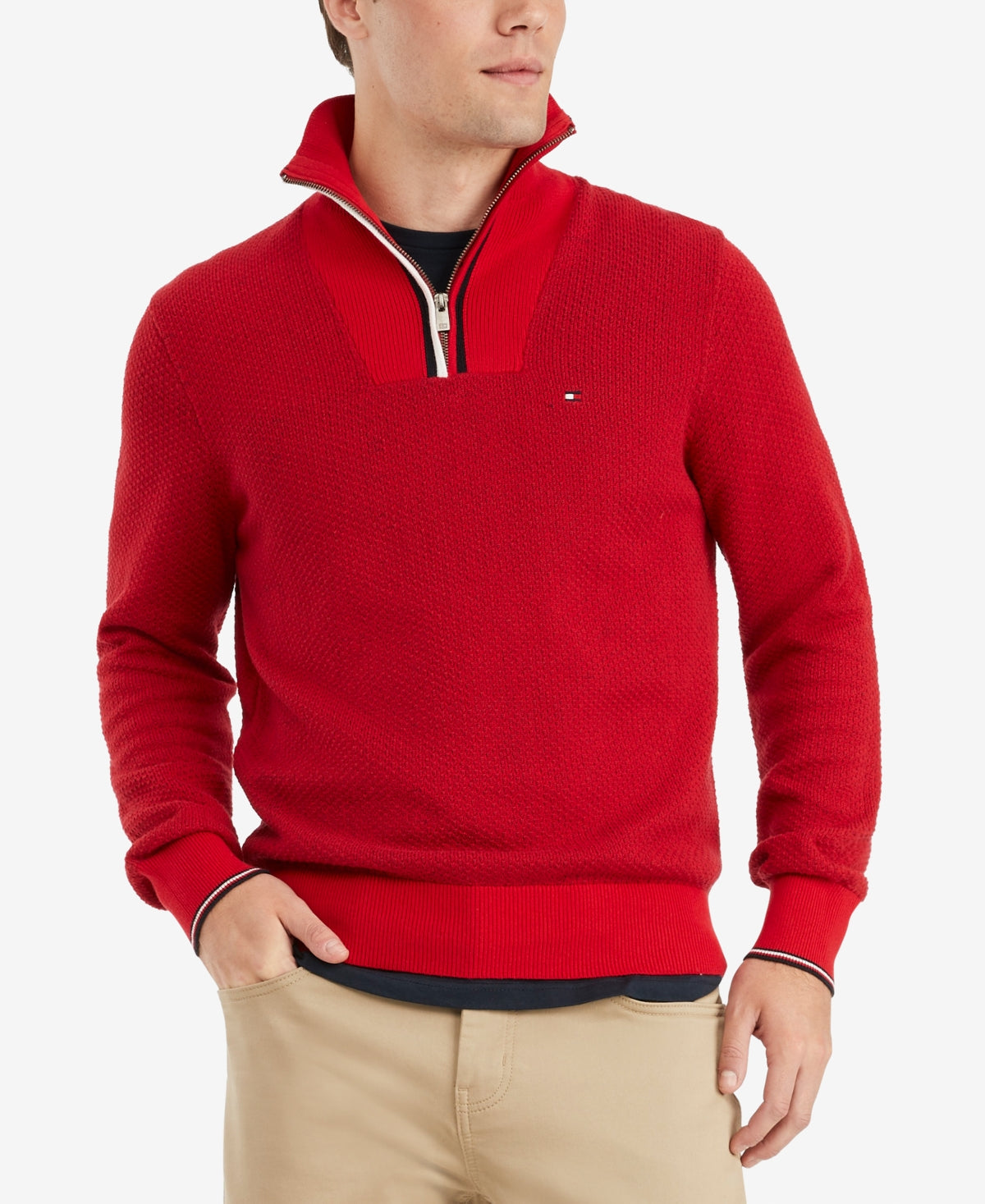 Tommy Hilfiger Men's Manhattan Red Sweater Xxl