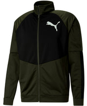 Puma Mens Contrast 2.0 Colorblock Athletic Jacket Green Size Small