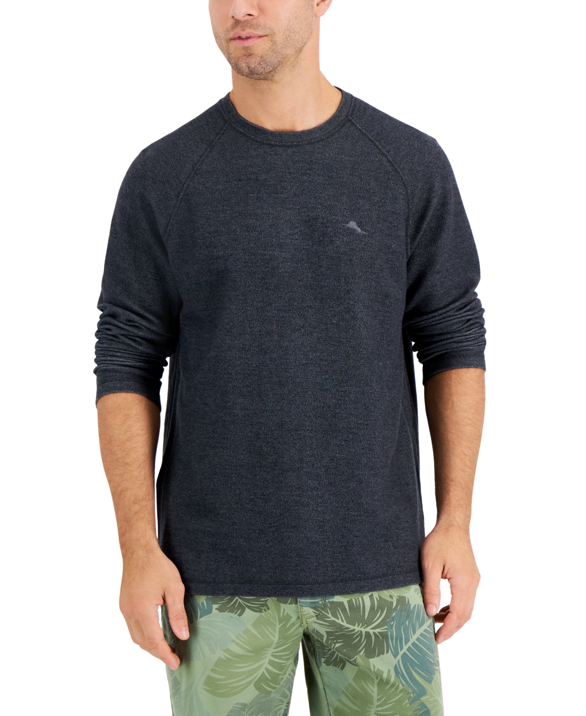 Tommy Bahama Mens Bayview Sweater Black XL Crewneck