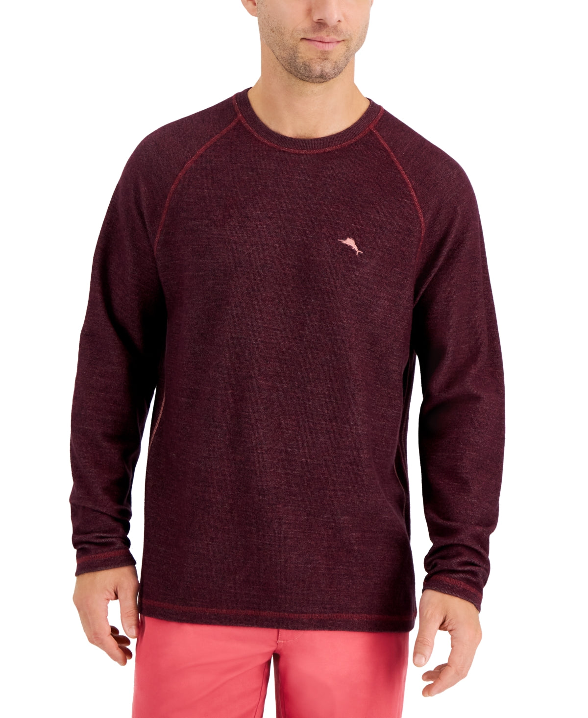 Tommy Bahama Mens Bayview Sweater Cherry Stone 3XL