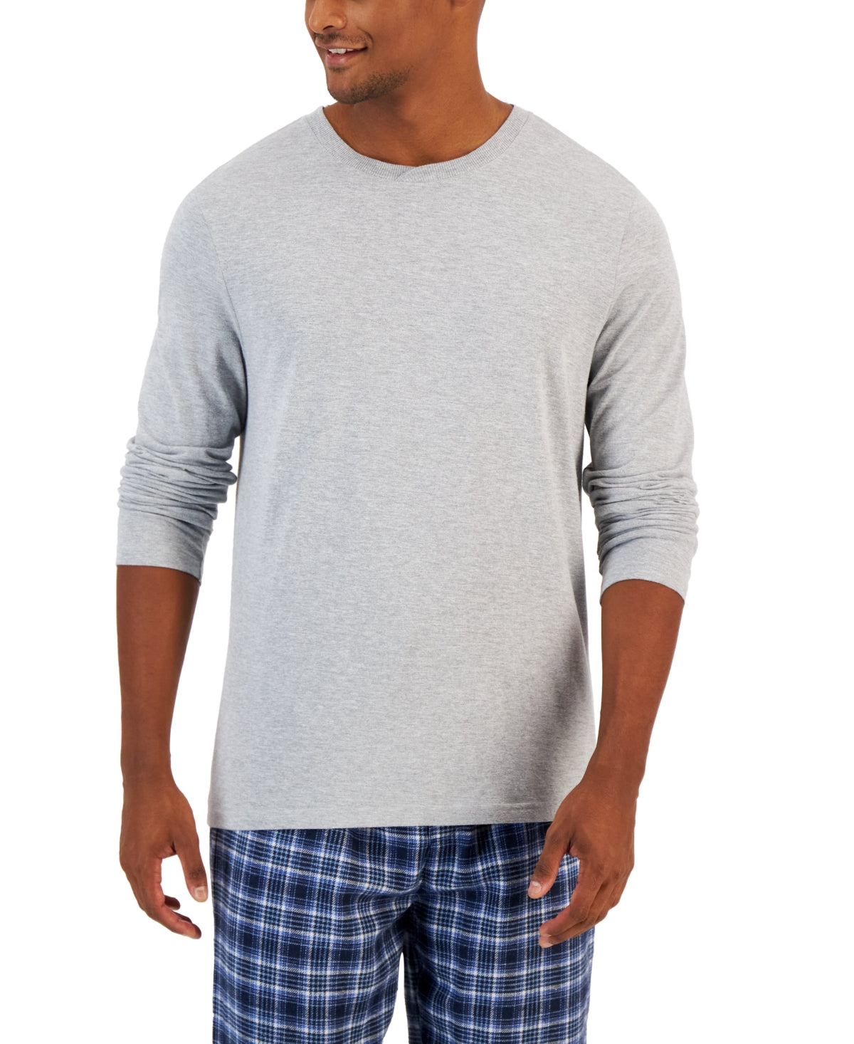 Club Room Men Regular fit Long Sleeve T-Shirt Pajamas XL Grey