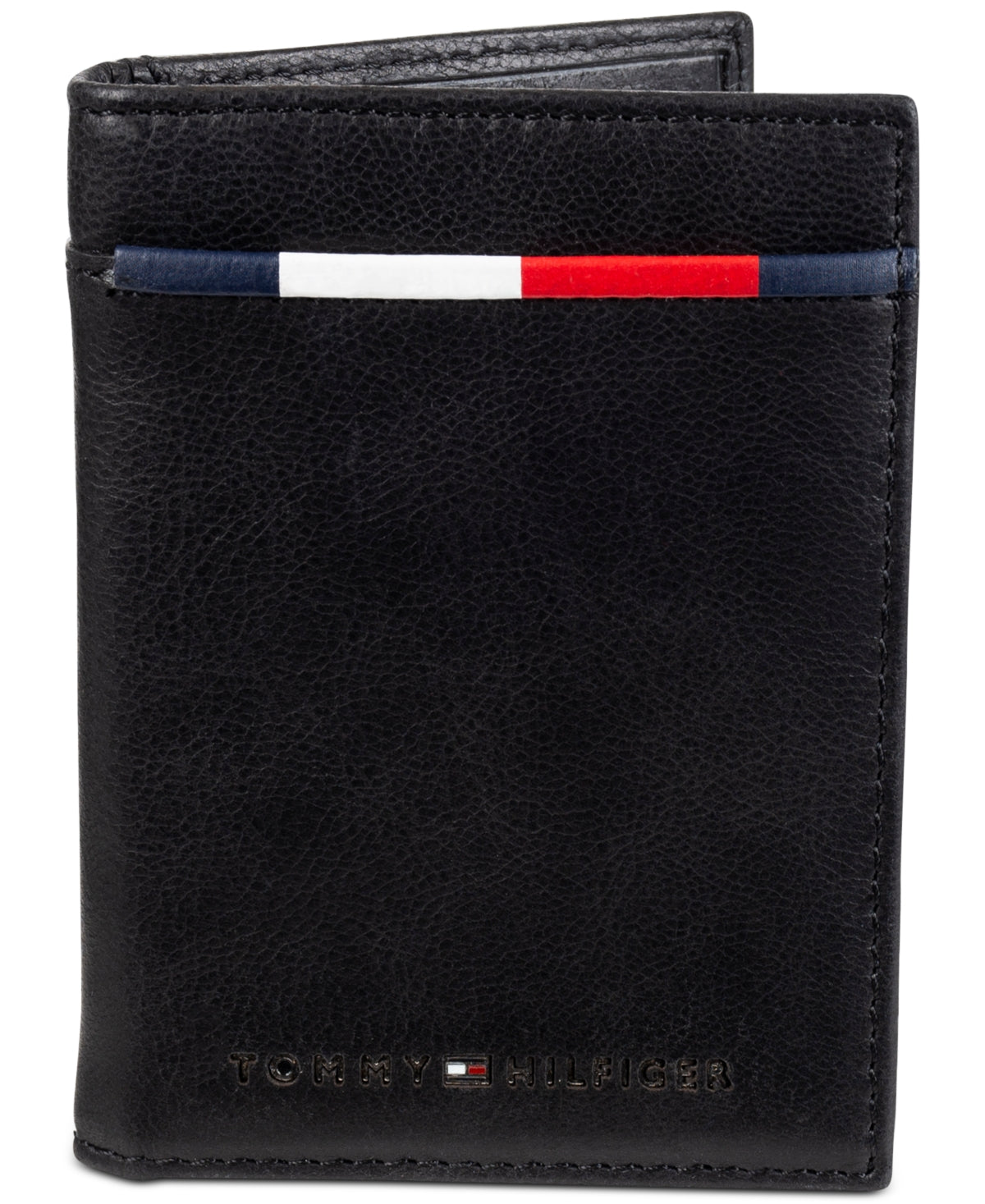 Tommy Hilfiger Mens RFID Bifold Leather Wallet Black