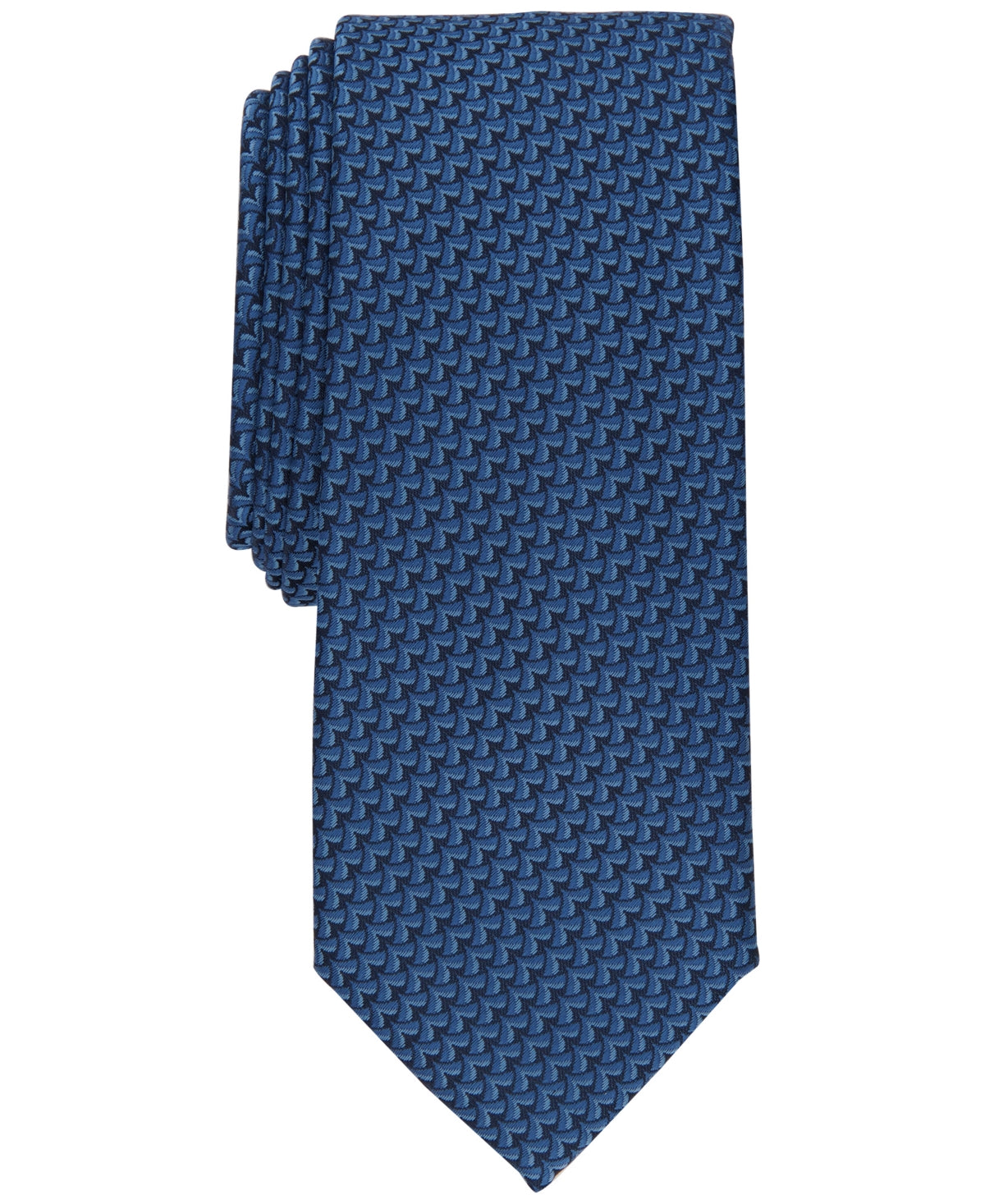 Alfani Mens Necktie Scott Slim Mini Neat Tie Indigo