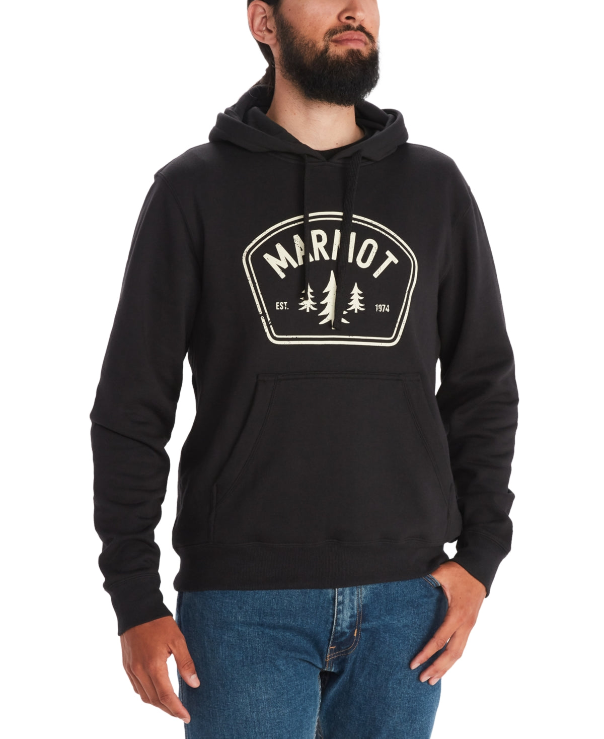 Marmot Mens Three Pines Hoodie Black Medium