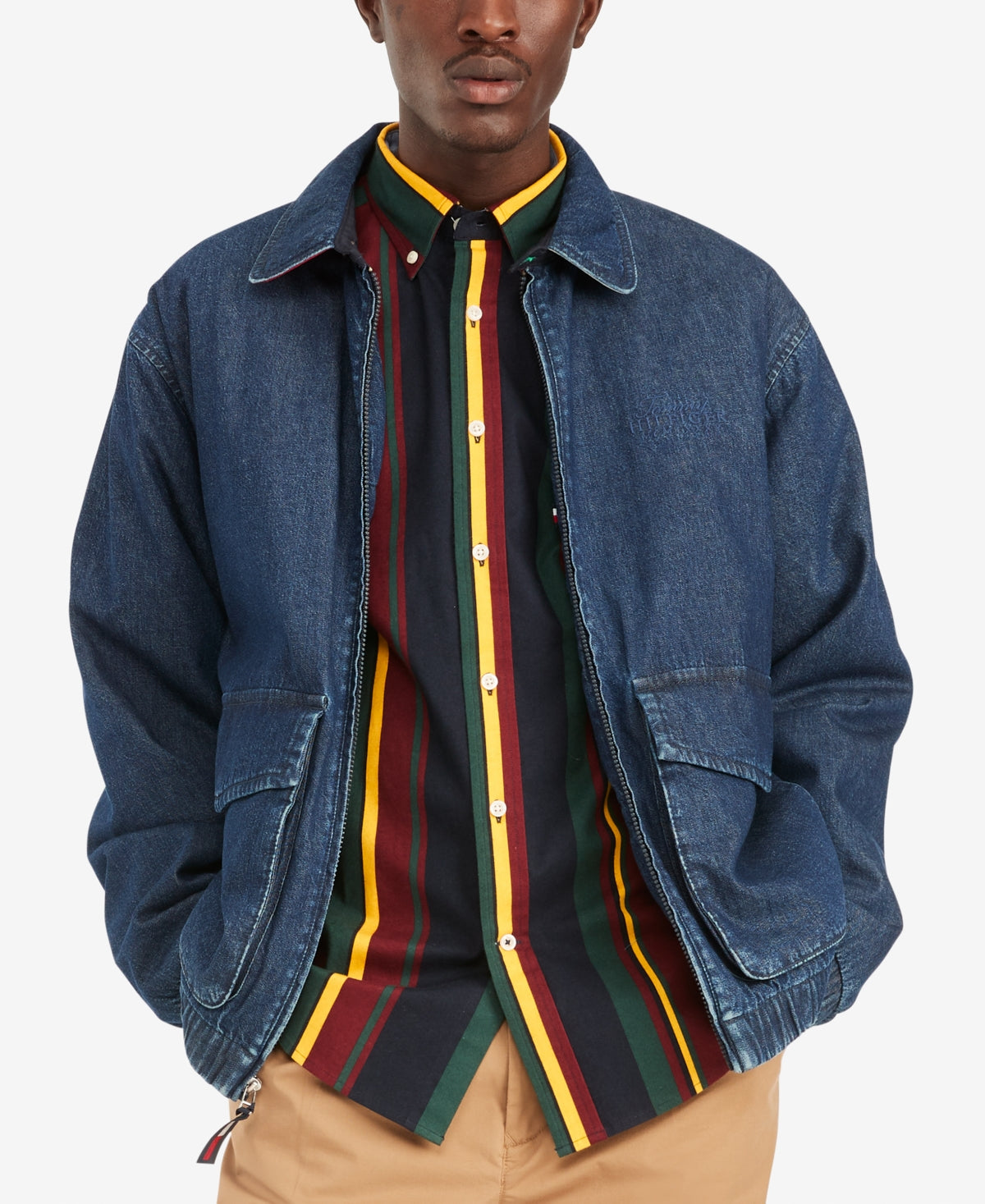 Tommy Hilfiger Men's Denim Ivy Jacket  Dark Wash Blue Large